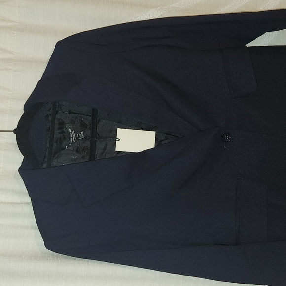 NWOT BANANA REPUBLIC SIENA NAVY BLUE WOOL BLAZER SIZE 0 Petite #445482 - Picture 6 of 17